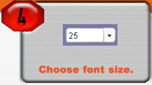 4. Choose font size